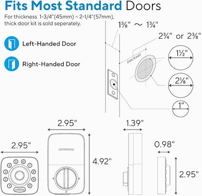 ULTRALOQ U-Bolt Pro Smart Lock with WiFi Bridge, 7-in-1 Fingerprint Keyless Entry Door Lock, App Remote Control, Backlit Keypad, Auto Unlock, Front Door Smart Deadbolt, IP65 Waterproof, 1Year Battery