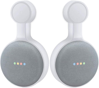 Outlet Wall Mount Holder for Google Home Mini (1st & 2nd Genernation), A Space-Saving Accessories for Google Nest Mini Speaker (White)