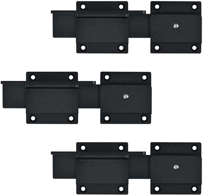 Flip Gate Latch Lock with Padlock Hole 3Pack, 3.5mm Heavy Duty Aluminum Alloy Adjustable Door Latch for Sliding Swing Open Gate, Outdoor, Wooden Fence, Barn, Shed, Garage, Yard