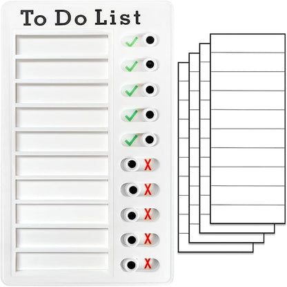Chore Chart To Do List Adhd Tools for Kids and Adults Sliding Morning Routine Chart for Kids Detachable RV Checklist Board Reusable My Chores Checklist Task Board