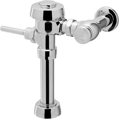 Sloan Royal 111 Exposed Manual Water Closet Flushometer, 1.28 GPF Manual Flush Valve - Single Flush Non-Hold-Open Handle, Fixture Connection Top Spud, Polished Chrome Finish, 3910168