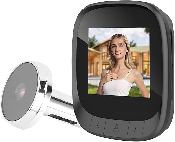 Digital Door Viewer, 2.4in Smart Visual Video Peephole WLAN Electronic Peephole viewer Security Eye Monitoring Camera with Infrared & HD LCD Screen 90° Wide Angle Support Recording/Snapshot
