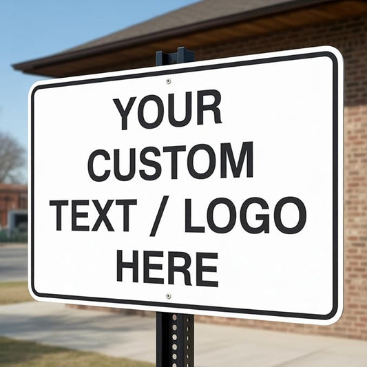 Custom Metal Signs for Business Outdoor, 22x16 Inches Reflective Option, Single/Double-Sided, Personalized Aluminum Signs, Rust-Free