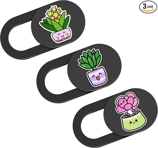 HKDGYHON Laptop Camera Cover Slide, 0.02 Inch Ultra Thin Cute Flower Computer Camera Cover Slide, Camera Covers for Laptops MacBook Pro Smartphone Mac PC Tablet, Webcam Cover Protect Visual Privacy