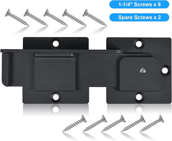 7.5" Flip Gate Latch Lock with Padlock Hole 2Pack, 4mm Heavy Duty Aluminum Alloy Adjustable Door Latch for Sliding Swing Open Door, Outdoor Gate, Wooden Fence, Barn Door, Shed, Garage, Yard