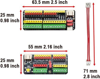 Proto Screw Shield V2 Expansion Board Breakout Board IO Sensor Module Terminal Block Compatible with Arduino UNO R3 with Cable
