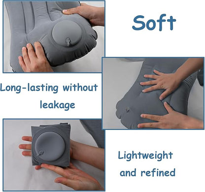 2 Pack 17 in Ultralight Inflatable Pillow Travel Pillow,Camping Pillow for Neck & Lumbar Support,Beach,Camping,Traveling,Hiking,Napping,Desk Rest(Gray)