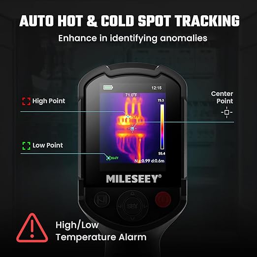 MILESEEY TR10 Thermal Imaging Camera,Super Resolution 192 x 192 Thermal Camera,25 Hz Refresh Rate, -4°F to 1022°F Handheld Infrared Imager,8-Hour Battery Life Infrared Camera