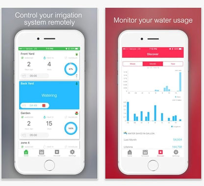 Netro Smart Sprinkler Controller, Pearl White, Sprite-12, WiFi, 12 Zone, WaterSense Certified, Compatible with Alexa