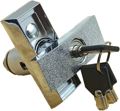 Zinc Alloy T‑Handle Security Lock Compatible with Vending Machines, Car Washing Systems, Silver