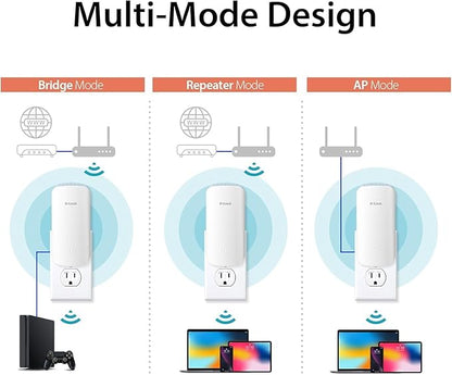 E30 AX3000 Mesh WiFi 6 Range Extender, Universal Compatibility, Gigabit Ethernet Port, Covers up to 13,999 sq. ft., Whole Home Internet Signal Booster