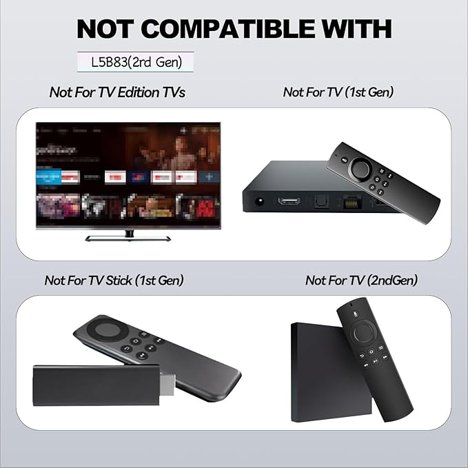 (Pack of 2) New Voice Replacement TV Remote Compatible with Stick 2rd Gen L5B83H, Compatible with Amazon Smart TVs Stick (2nd Gen,3rd Gen,Lite,4K)