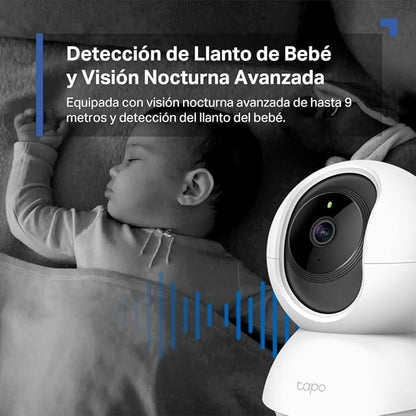Tapo 2K Pan/Tilt Security Camera for Baby Monitor, Dog Camera w/Motion Detection, 2-Way Audio Siren, Night Vision, Cloud&SD Card Storage, Works w/Alexa & Google Assistant, 2-Pack (Tapo C210P2)