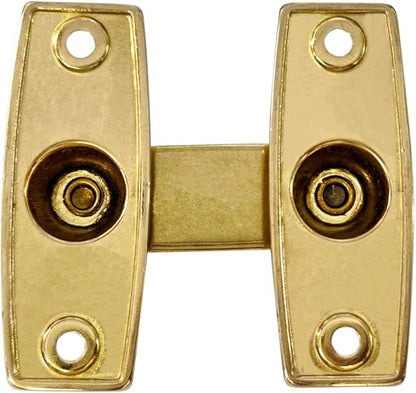 QCAA 2.5" x 2.65", Large, Heavy Forged Solid Brass Door Latch, 180 Degrees Flat Surface Mounting Door Latch Buckle for Doors & Windows, Matte Black, 1 Pack, Made in Taiwan