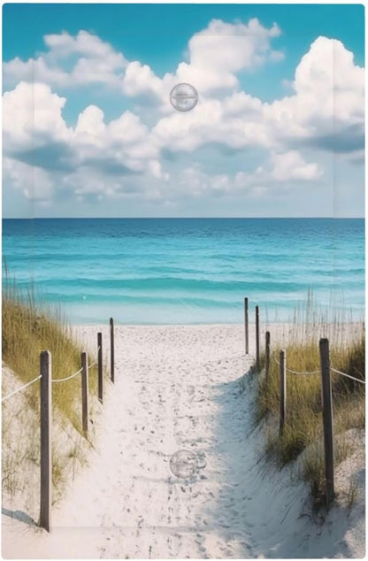 Decorative Light Switch Cover Plate Coastal Beach Ocean Seaside View 1 Gang No Device Single Blank Outlet Covers Wall Plates for Electrical Outlets Faceplate for Bedroom Home Decor