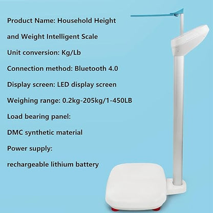 Assist The Elderly in Measuring Weight gain While Standing, with an Electronic Scale with armrests, Suitable for use in clinics, Hospitals, Schools, Nursing Homes (Coconut Meat White)