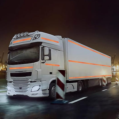 Orange Reflective Tape Outdoor Waterproof 2 inch, High Visibility Industrial Marking Tape, Safety Adhesive Stickers (11 feet)
