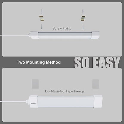 Under Cabinet Lights with Plug. 3000K-6500K Dimming and Color. with Wireless Control Panel and Remote Control.15W 1500LM for Garage, Kitchen, Bathroom, Closet, Office (16 inch)