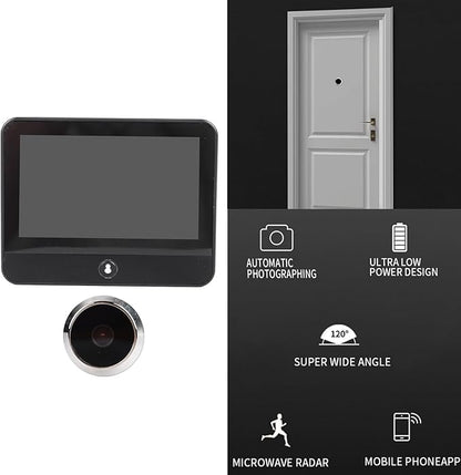 Digital Door Viewer, 1080P Door Peephole Camera with HD Screen, 120° Wide Angle, for TUYA APP, 5000mAh Battery Capacity, for Home Security