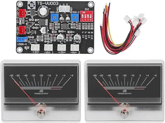 Power Amplifiers VU Meter with Driver Board Kit Backlit Audio Level Indicator 2 Analog Meters VU Meter Audio Level Panel Indicator 960uA Sensitivity