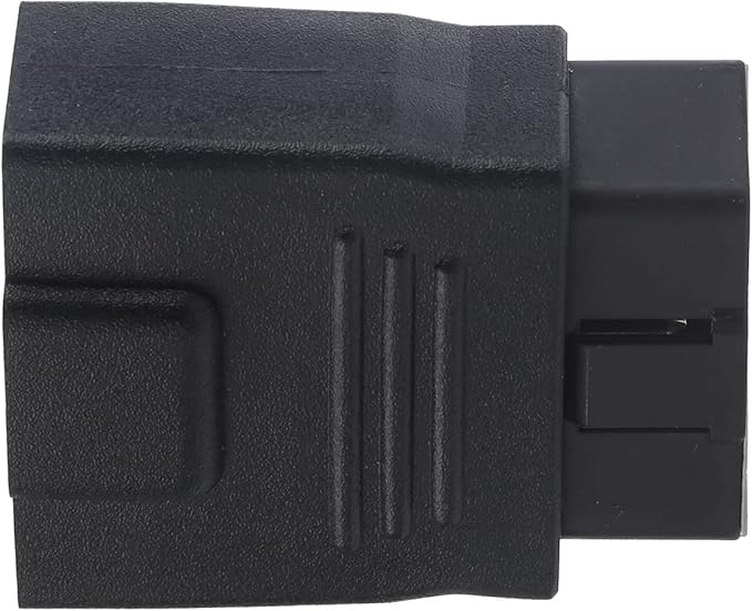16Pin OBD2 Plug Adapter Male to Female, Universal OBD2 Connector, ABS Plastic Diagnostic Line Plug with Full Power, Car Accessory for Fault Check and Code Reader