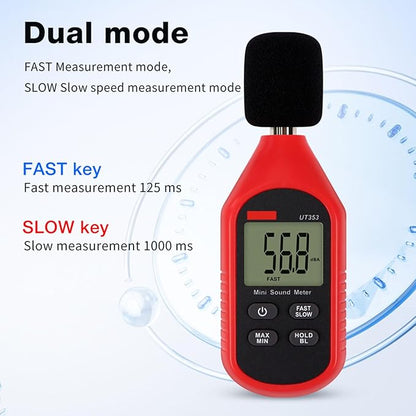 Handheld Decibel Meter Sound Levels Device for Home Applications to Measure and Control Environmental Noise Digital Sound Meter