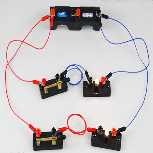 6pcs Series or Parallel D Battery Holder:Used for Physics Laboratory,School Electronic Experimenting,Great for Demos Teaching Basic Principles of Electricity & How a Simple Circuit Works