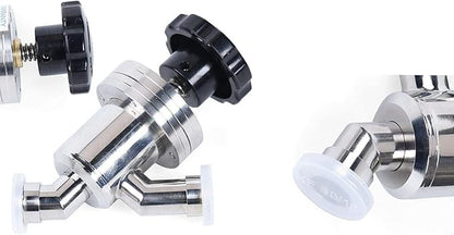 SHERICH KF16 High Vacuum Manual Isolation Valve, Flange L Type, Y Type Stainless Steel Valve (KF16 （Y type）)