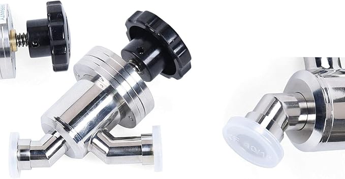 SHERICH KF50 High Vacuum Manual Isolation Valve, Flange L Type, Y Type Stainless Steel Valve (KF50 （Y type）)