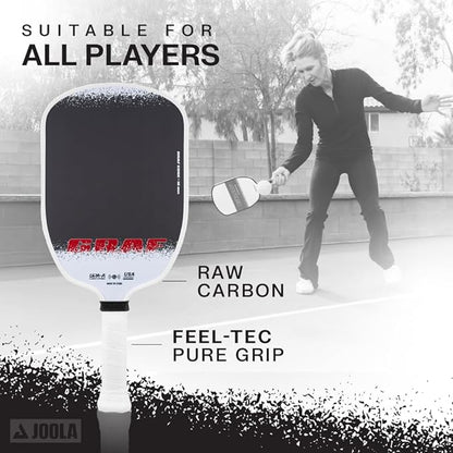 JOOLA GRAF Edge 16mm Pickleball Paddle - Carbon Fiber Pickleball Racket for Increased Spin & Control - Agassi Shape for Power & Precision - UPA-A Certified - USAP Approved - NFC Chip Enabled