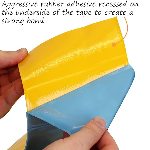 SmartSign Yellow 6 inch x 100 feet Floor Marking Tape, 32 mil Vinyl Floor Tape, Superior Mark Industrial Use Safety Tape with Beveled Edges, Strong Adhesive, for Gym/Warehouse/Courts