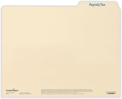 ComplyRight Payroll/Tax Folder - 11.75” x 9.5” - HR and Employee Management - 25-Pack