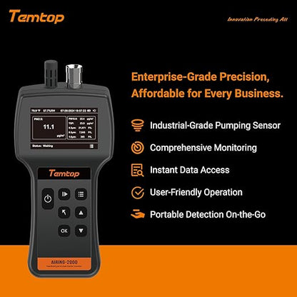 Temtop Comprehensive Air Quality Monitoring Bundle - Handheld Particle Counter (Airing2000) + Indoor Air Quality Detector (M10)