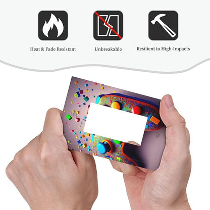 Videos Game Controller 1 Gang Single Rocker Decorative Light Switch Covers Electrical Faceplate Switchplates for Bathroom Kitchen Home