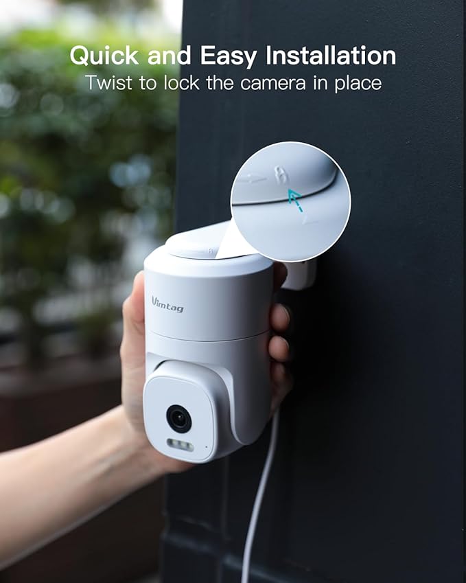 VIMTAG 2.5K Outdoor Cameras for Home Security, 4MP Security Camera Outdoor, 2.4G/5G WiFi, Wired Outside Camera for House with Audio and Video, Motion Sensor, Color Night Vision, SD Card/Cloud Storage