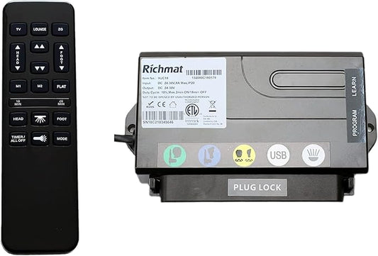 Richmat HJH55 Remote + HJC18 Control Box for Adjustable Bed Base Combo A (A)