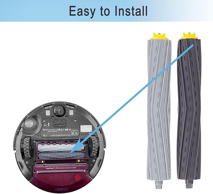 Replacement Parts Accessories for Roomba 800 900 Series 805 860 870 871 880 890 960 980 985 891 960 961 964 980 981 Vacuum 4 Sets Multi-Surface Rubber Brush Roller Replacement Parts