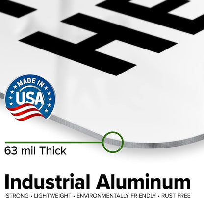 Custom Think Sign, OSHA Sign, 12x18 Inches, Rust Free .063 Aluminum, Fade Resistant, Made in USA by My Sign Center