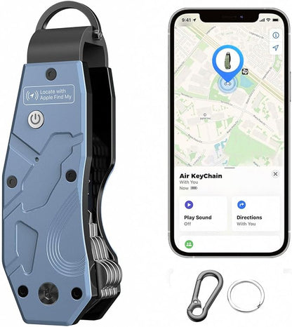 Zeeker Air Keychain, Key Organizer Works with Apple Find My, Built-in airtag Chips, Holds 2-6 Keys, Car Key Chains with GPS Tracker, Key Finder, Minimalist Key Holder for Men and Women, iOS Only Use