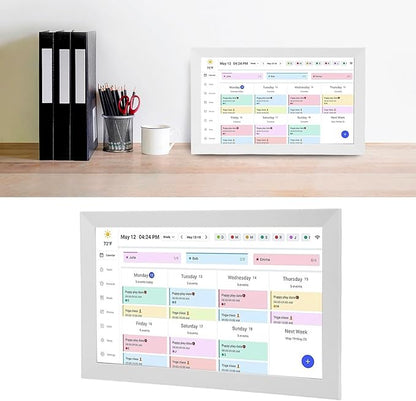 GOWENIC 15.6" Digital Calendar Chore Chart, 1080P Interactive Touchscreen Wall Planner with 2 Ways Synchronization, Seamless Scheduling for Family (US)