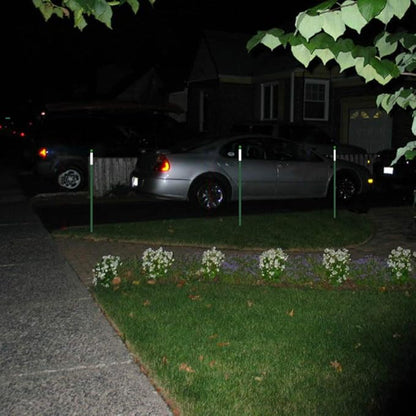 Fibermarker 20 Pack 48 Inch Reflective Driveway Markers Driveway Poles for Easy Visibility at Night, 5/16 Inch Diameter Dark Green