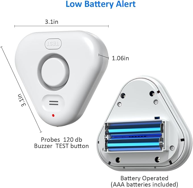 Smart Water Leak Detectors for Home WiFi with App Alerts, Stechro Ajustable 120dB Water Sensor Alarm Leak Detector for Basements Sink Kitchen Laundry, 5 Water Sensors & 1 Rechargeable Gateway