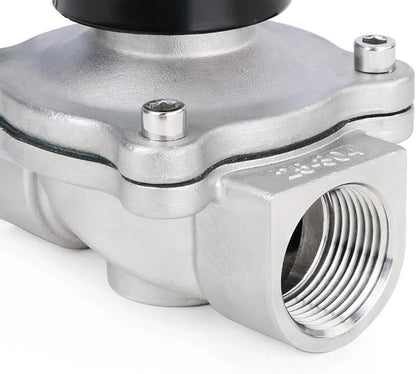 U.S. Solid 1 inch Stainless Steel Electric Solenoid Valve 110VAC Normally Closed Air Water(Pack of 16)