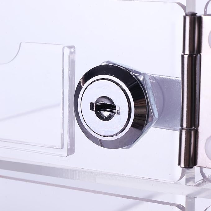 30 Slots Clear Cell Phone Locker,Acrylic Cell Phone Organizer Phones Storage Cabinet Wall Mounted with Door Locks Keys for Factory Office School 12.9X20.6X7.2inch