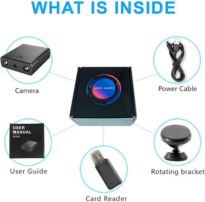Smallest Wireless WiFi Battery Camera,HD1080P Concealed Camera,Portable Video Recording Live Feed,Smart Baby Monitor with Night Vision,Motion Detection,Cloud Storage for Security with iOS Android APP