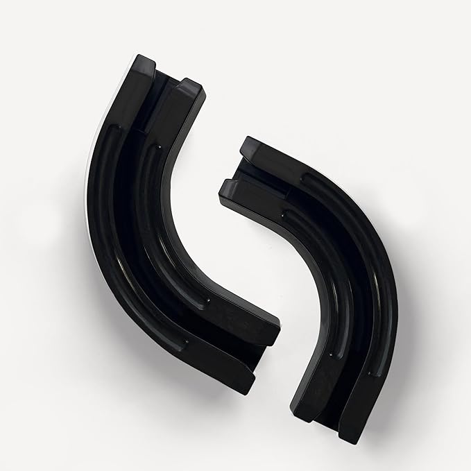 90 Curved Connectors for Ceiling Curtain Track, Black 2 PCS