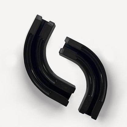 90 Curved Connectors for Ceiling Curtain Track, Black 2 PCS