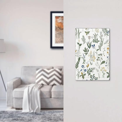 Light Switch Cover Plate Floral Green Leaf Plant Flowes 1 Gang No Device Blank Electrical Wall Plates Faceplate Decorative Switch Plate For Bed Room Farmhouse Decor