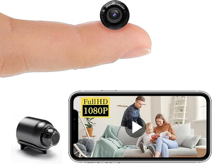 Smallest Wireless WiFi IP Camera,HD1080P Portable Mini Camera with Video Recording Live Feed,Baby Monitor,Nanny Cam,with Night Vision,Motion Detection,Cloud Storage for Security with iOS Android APP
