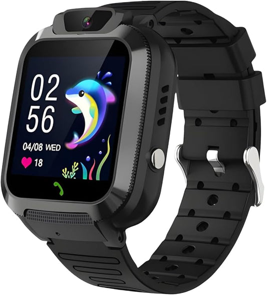2G Kids Smart Watch, SOS Emergency Call, Video Calling, Waterproof Activity Tracker for 3-12 Years Girls/Boys - Birthday Gift Idea